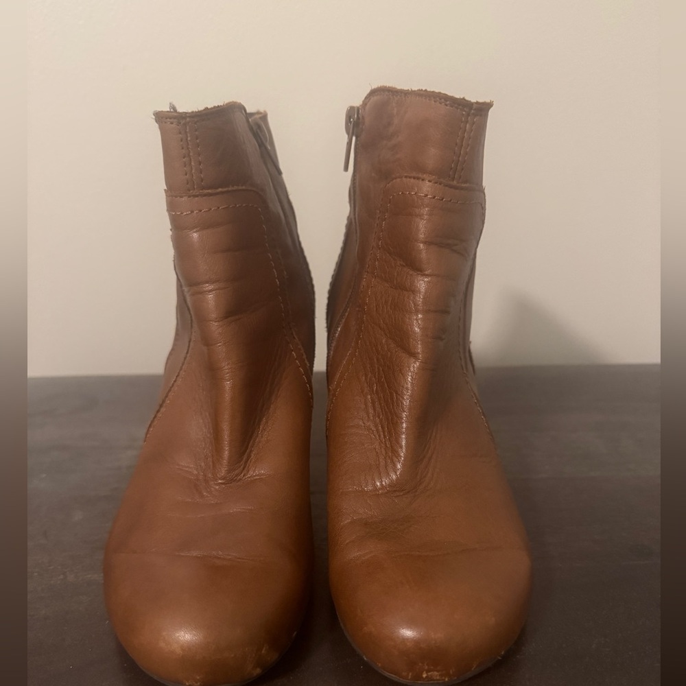 Women’s Miz Mooz booties in cognac